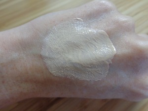 BB foundation in light: spread out on the back of my hand.